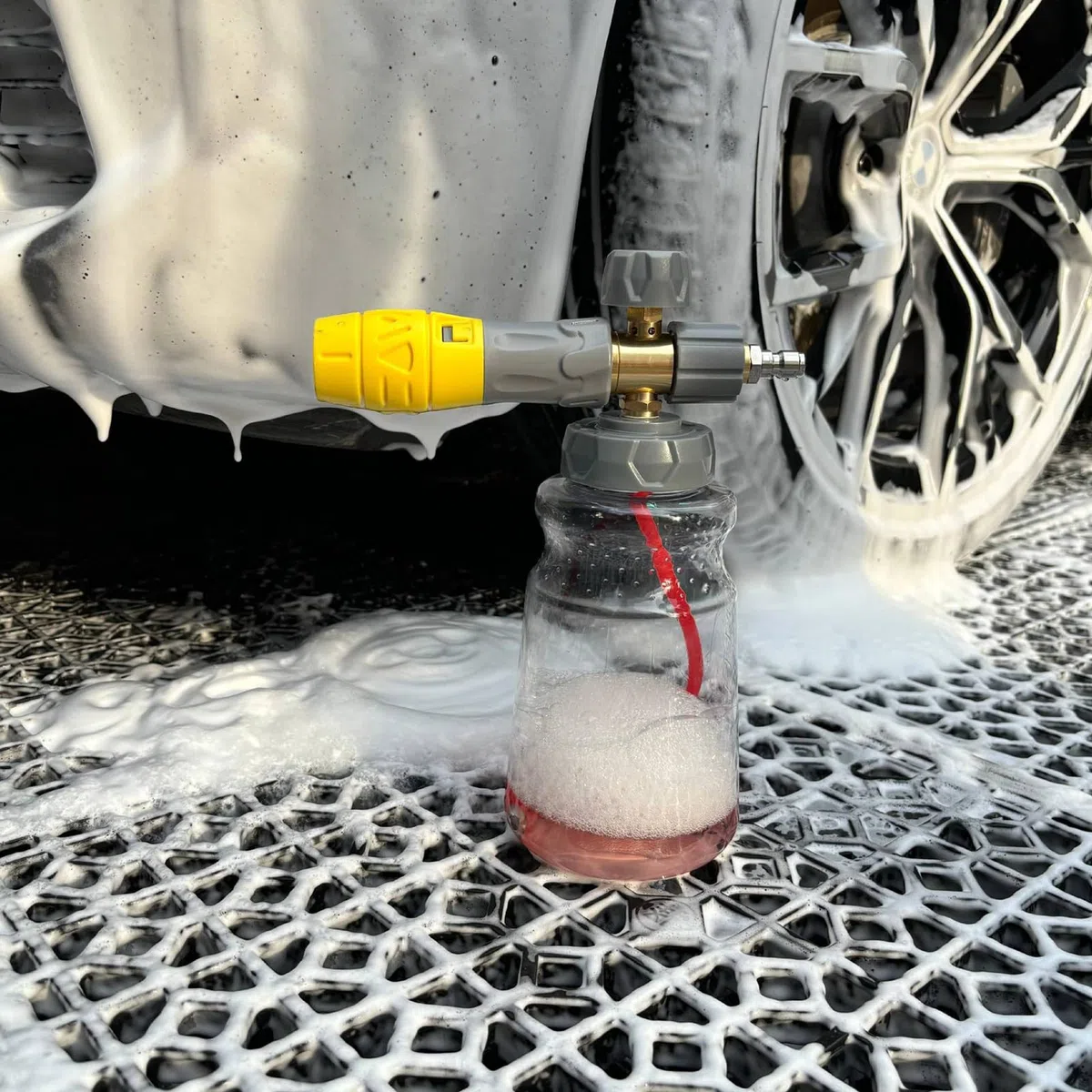 Cañón de Espuma para Manguera Lanza Espumadora Tool Daily Con Conector | Equipo De Lavado Para Coche Entrada Valla Techo Fachada Exteriores