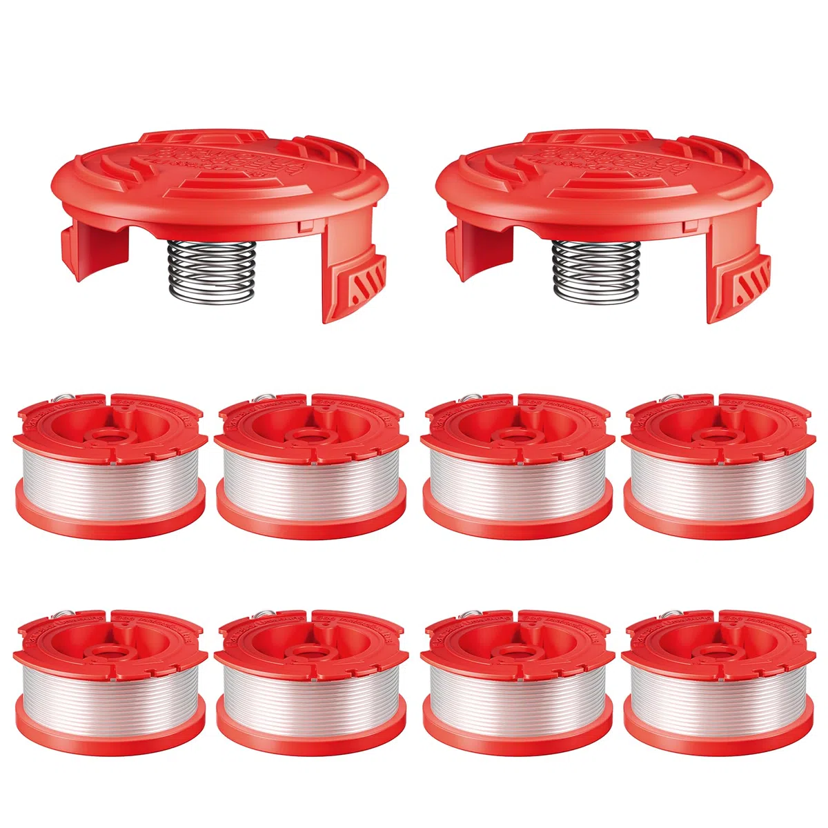 10 carretes de recortadora de hilo CMZST0653 compatibles con Craftsman Weed Eater CMCST900, CMESTA900, CMESTE920, CMCST98020, 8 carretes de repuesto de 0.065 pulgadas, 2 tapas de recortadora
