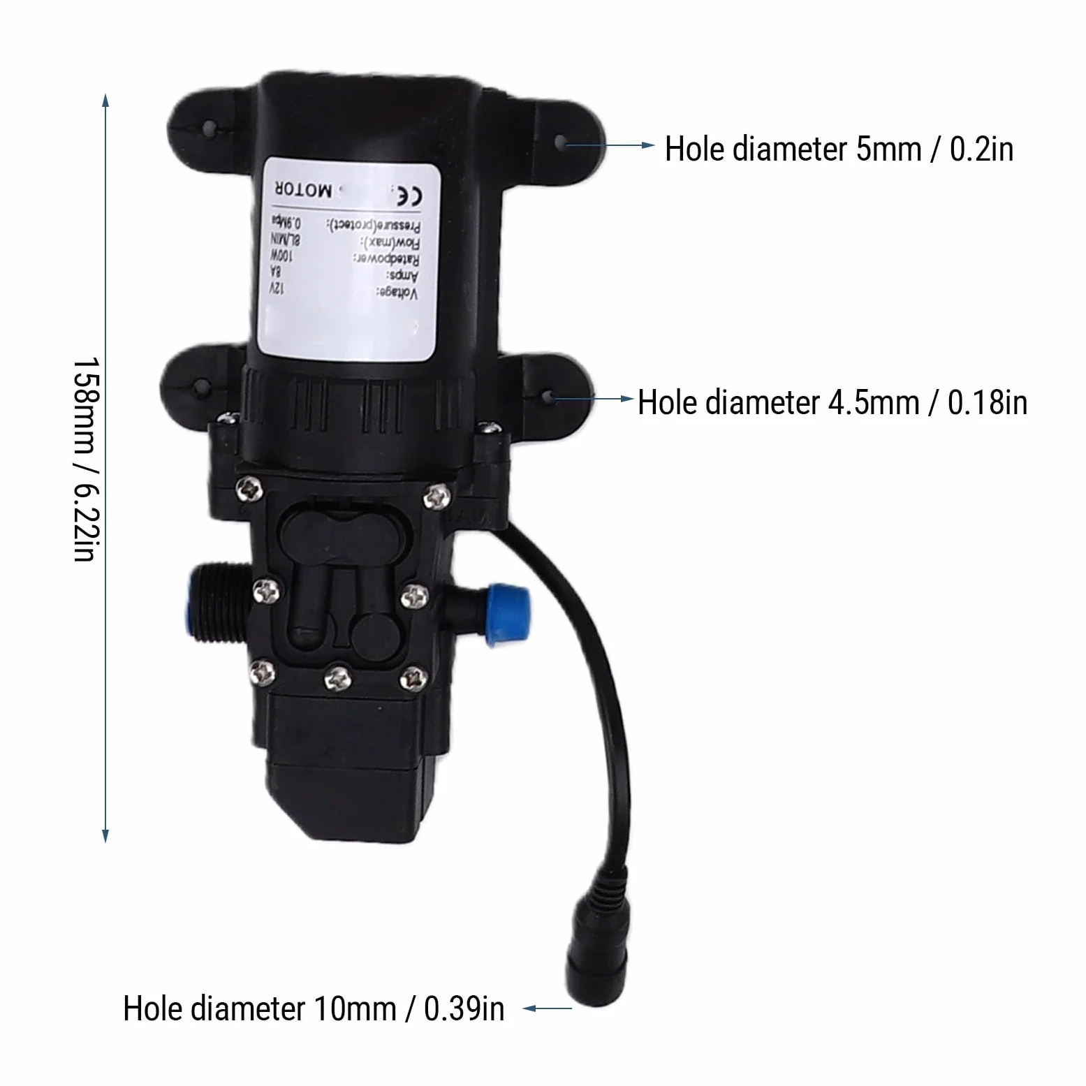 Kit de Bomba de Lavado a Presión Portátil para Coche de 12 V, Pistola de Lavado de Coche con Parada Automática Inteligente de 100 W con Manguera para Limpieza de Vehículos,