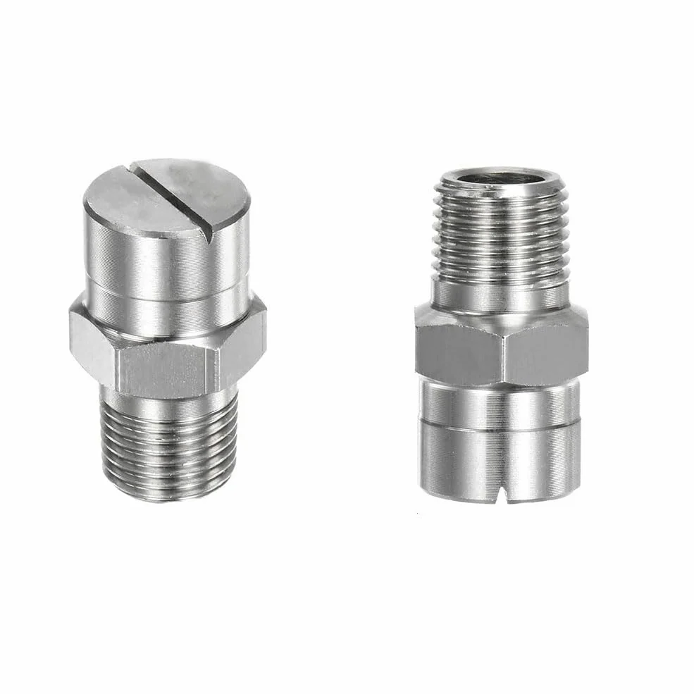 Puntas para hidrolimpiadoras, Puntas de boquilla en abanico plano pulverización arandela acero inoxidable 304 1/8-1/2 BSPT macho 65 grados 5/10 piezas(No.10: 1/2 (2.0 Mm Aperture),10pcs)