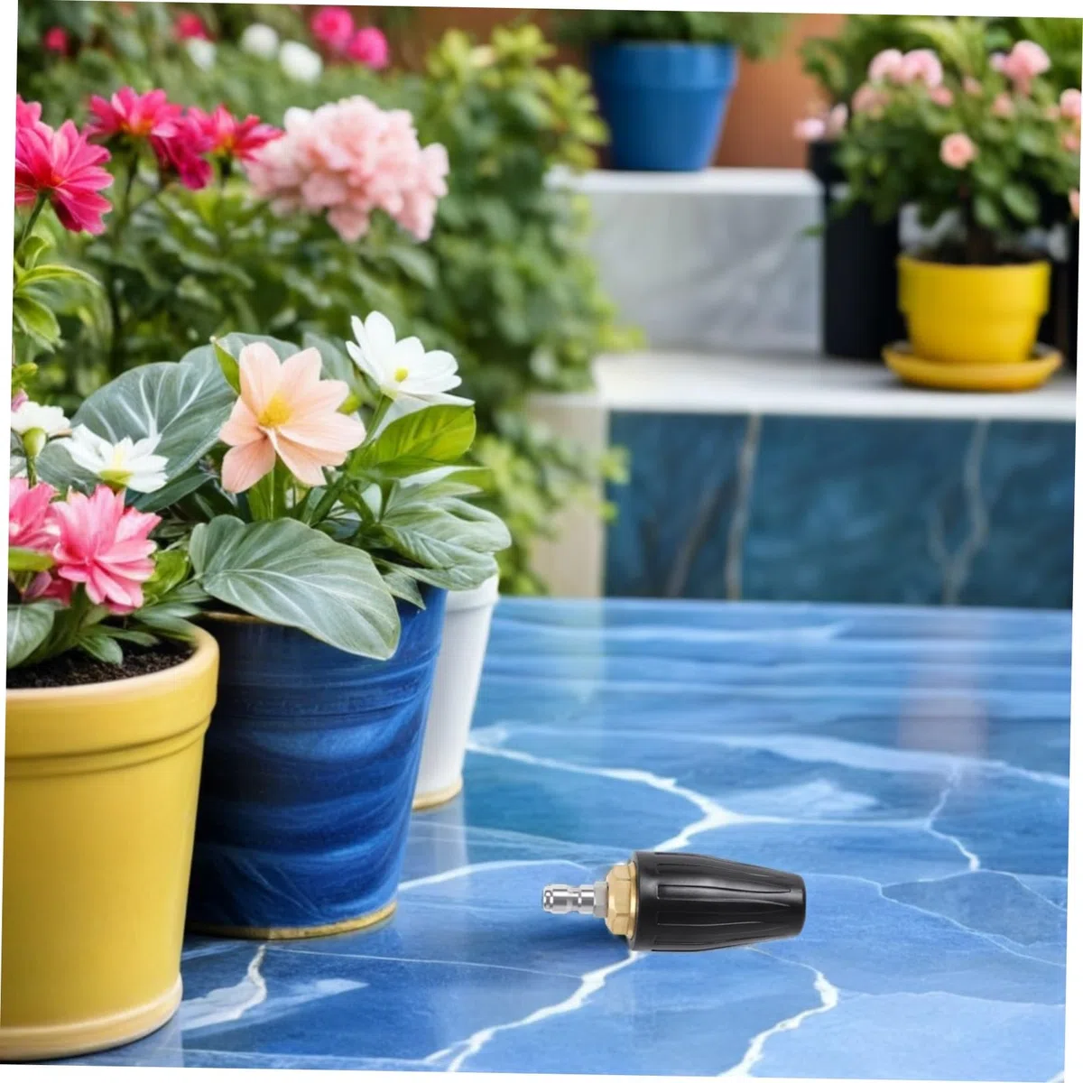 2 Piezas Boquilla Rotativa Turbo de Alta Presión con Conexión Rápida Boquilla Giratoria Resistente para Limpieza Profunda de Concreto y Ladrillo para Jardín y Mantenimiento