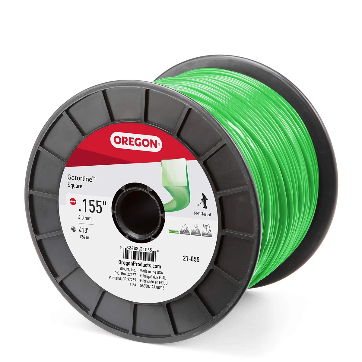 Oregon 21 – 055 Gatorline .155-inch-by-419-foot 5-Pound Bobina de cuadrado desbrozadora Line