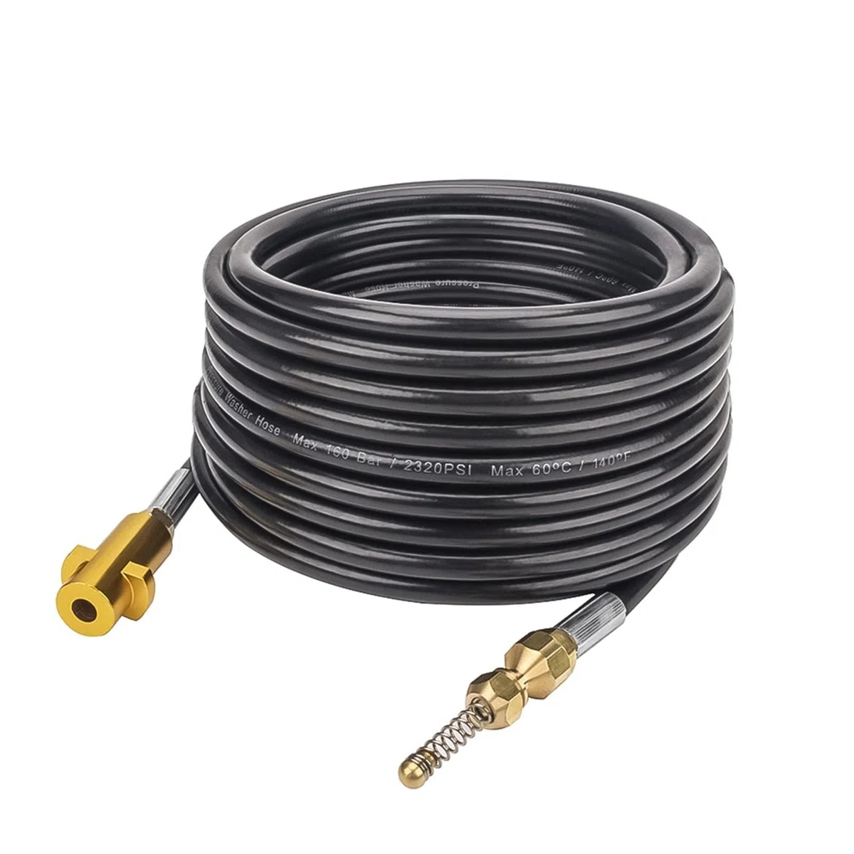 Genérico Compatible con Karcher K2 K3 K4 K5 K6 K7, 6-20M 160Bar Manguera de Limpieza de Drenaje de alcantarillado de Alta presión for Mantenimiento de tuberías(15m)