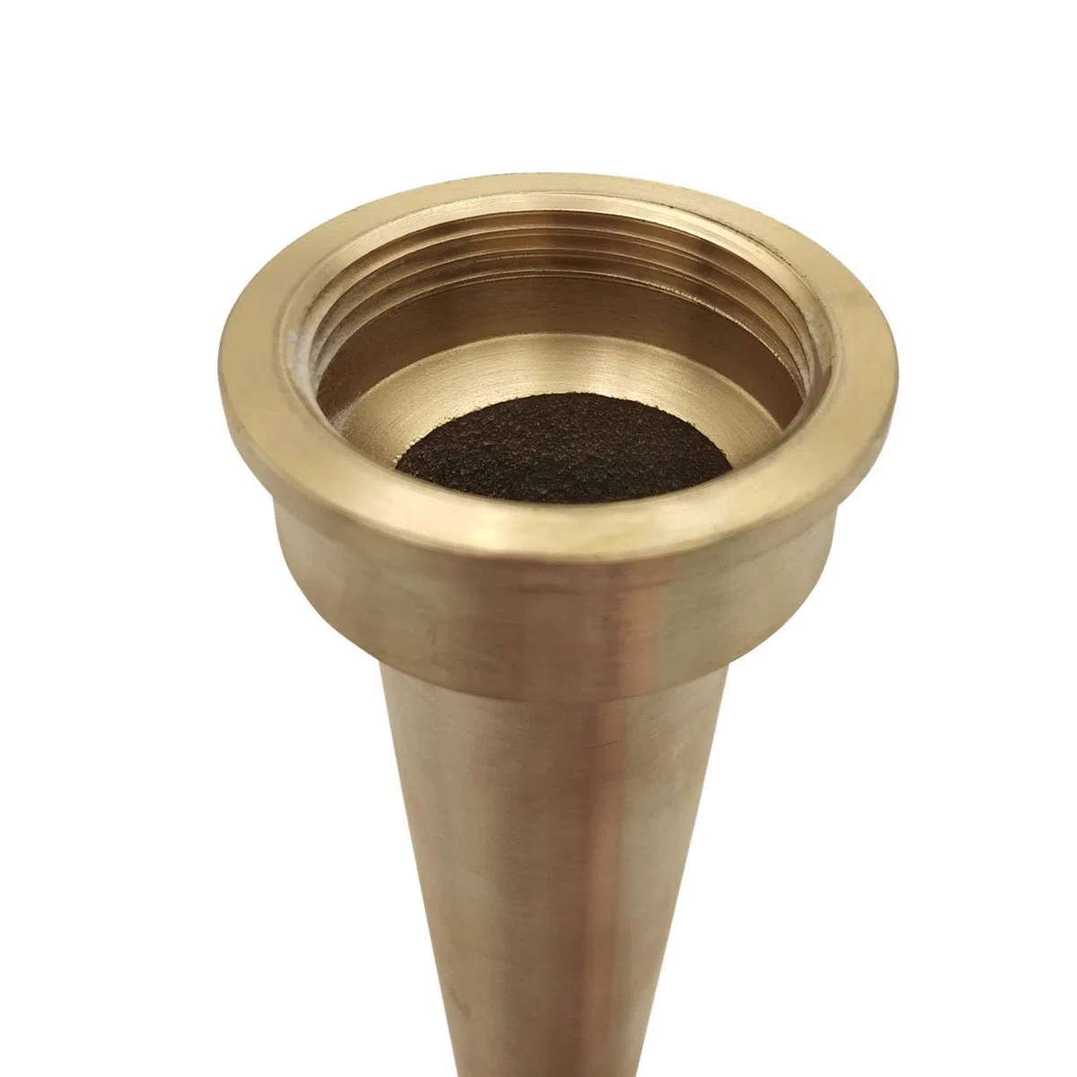 Equipo de fuego de latón, boquilla de manguera lisa, 1-1/2" NPSH (NPT), longitud de 10", orificio de 1/2"