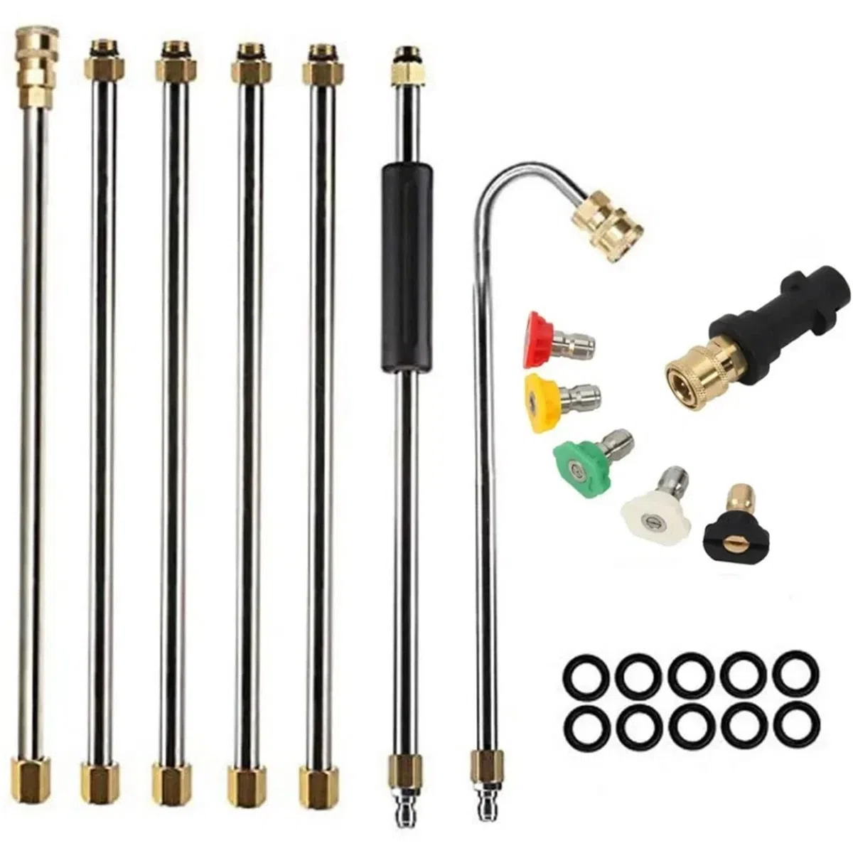 Boquilla de alta presión extensora for lavadora de automóviles | For K2 - K7 limpiador de techo extensión espuma lavado lanza Jet Set accesorios for automóviles(The set)