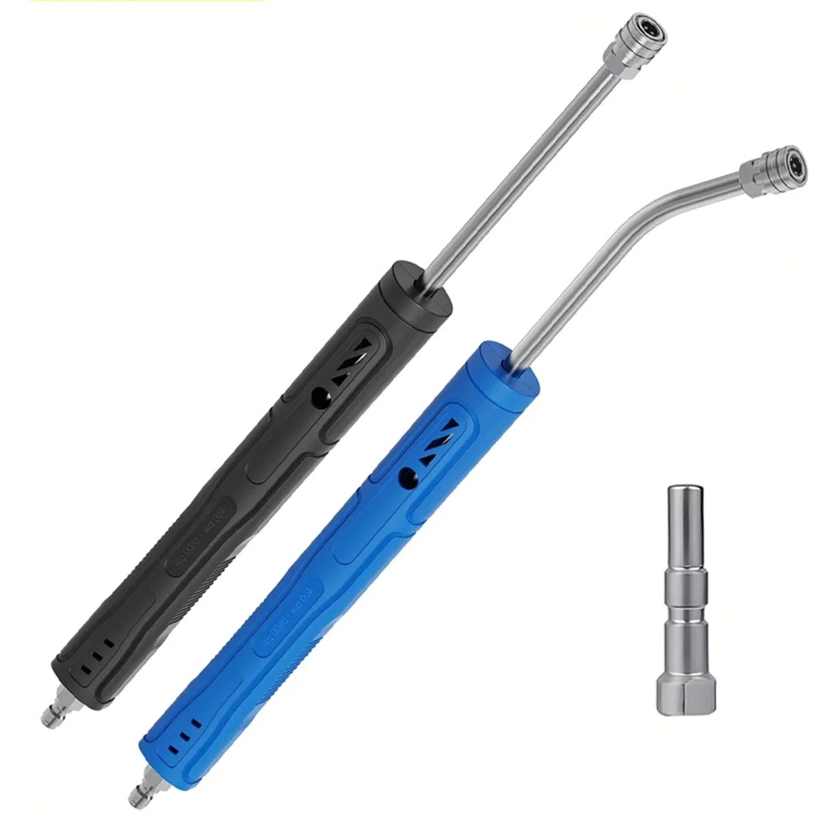 Varilla de extensión para lavadora de alta presión Varilla de extensión acero inoxidable, varilla recta, 1/4 pulgada, 30 grados, agarre ergonómico for lavadora(Straight rod-Blue)