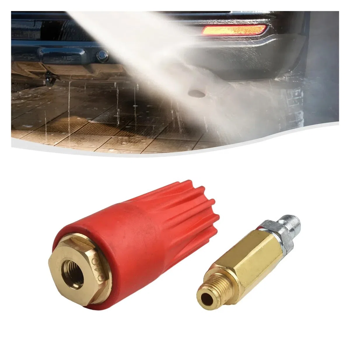Boquilla Giratoria For Lavadora De Alta Presión, Boquilla Turbo Con Punta De Pulverización De 5100 PSI, Solución De Limpieza Efectiva, Suciedad Más Dura, 1 Ud. Boquillas