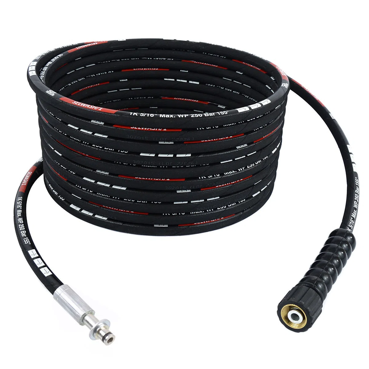 TECHKAR Lavadora de Alta Presión Manguera - Karcher Reemplazo de Manguera de Extensión - 15m 250bar DN8 Professional M22x1.5 Manguera de Alta Presión para Kärcher HD HDS - Enchufe de 10 mm