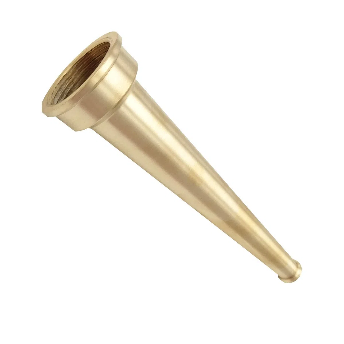 Equipo de fuego de latón, boquilla de manguera lisa, 1-1/2" NPSH (NPT), longitud de 10", orificio de 1/2"
