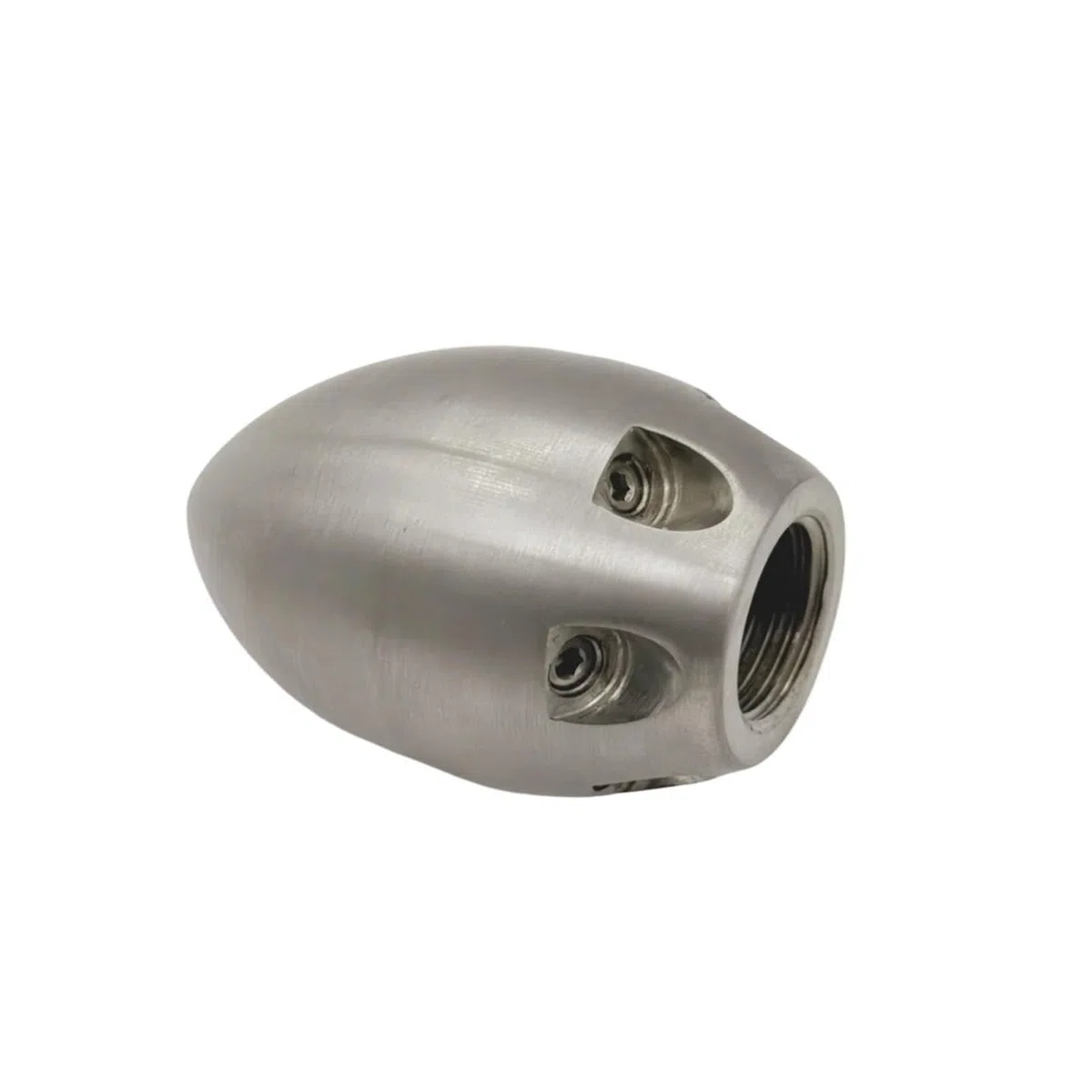 Boquilla de limpieza alcantarilla inox, rosca G1/2, 40-110L | Boquilla para desatasco de tuberías, 1 chorro frontal y 6 chorros traseros(110L)