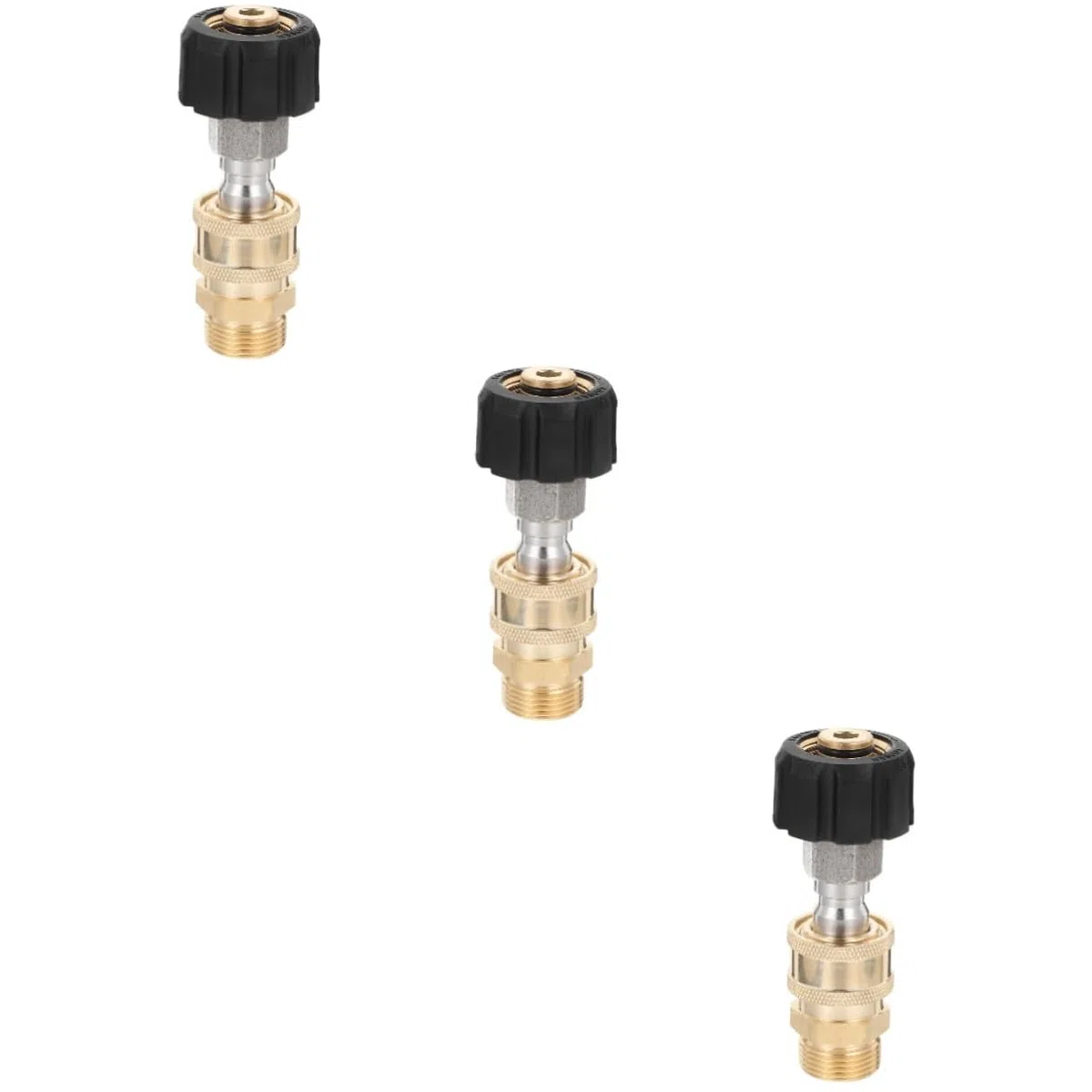 Toddmomy 3juegos Adaptador De Manguera De Latón para Hidrolavadora Conector Rápido Accesorios De Limpieza De Alta Presión para Jardín y Vehículos