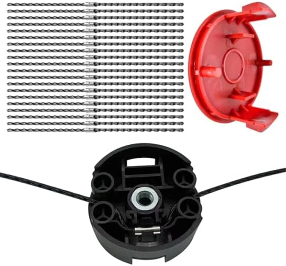 Wivplex Carrete para cortacésped para cortacésped F016800431 Hilo de 37 cm x 3,5 mm, desbrozadora AFS 23-37 F016F04839 Cabezal F016F04841(Black 20pcs 1 1)