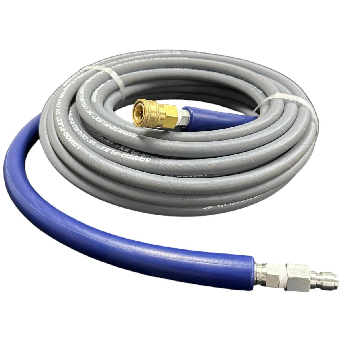 Pressure-Pro CHA0501GB - Manguera de repuesto para lavadora a presión gris de 3/8 pies x 50 pies, sin marcas, con desconexiones rápidas