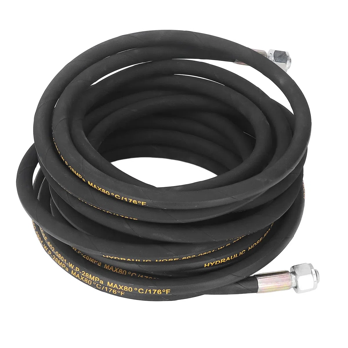 Manguera de lavado a presión de grado profesional 4061PSI M22 x 1,5 mm Manguera de limpieza de alta presión reforzada con caucho resistente con accesorios de acero inoxidab