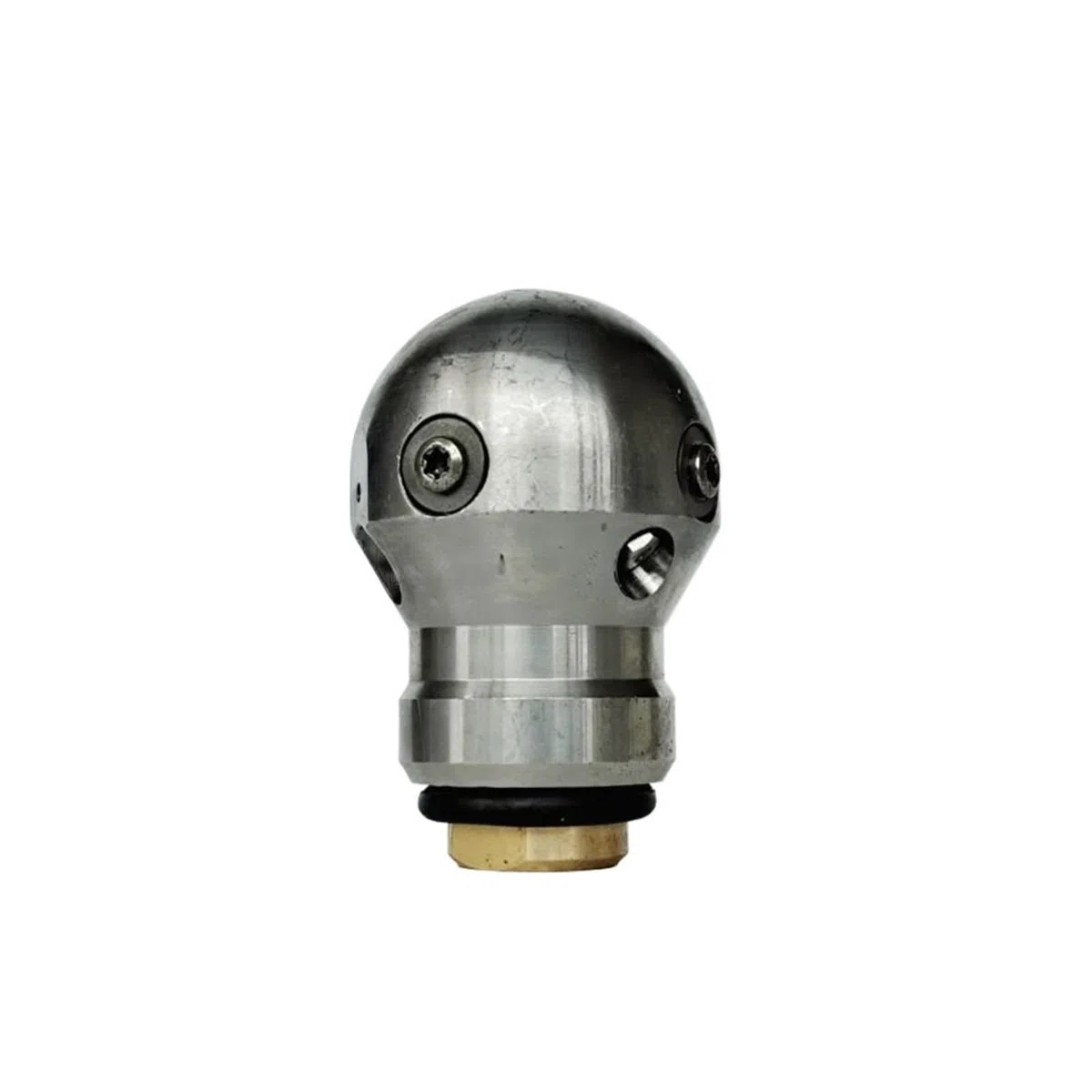 Boquilla bola rotativa de alcantarilla inox, rosca hembra 3/8 | Para limpiar tuberias y alcantarillas, 1 orificio frontal y 2 traseros, para tubos 300-1000mm(3I8 Female 40LPM)