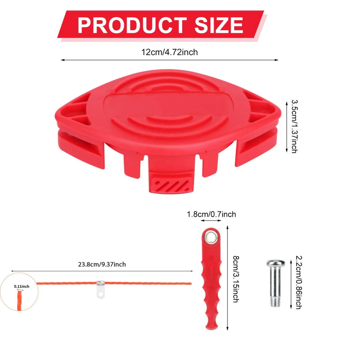 Paquete de 34 cuchillas de repuesto Quickload CMZST0653 y línea precortada de 0.12 pulgadas compatible con recortadoras Craftsman CMCST900 CMESTA900 CMESTE920 CMZST98020 CMCST915 CMEST913