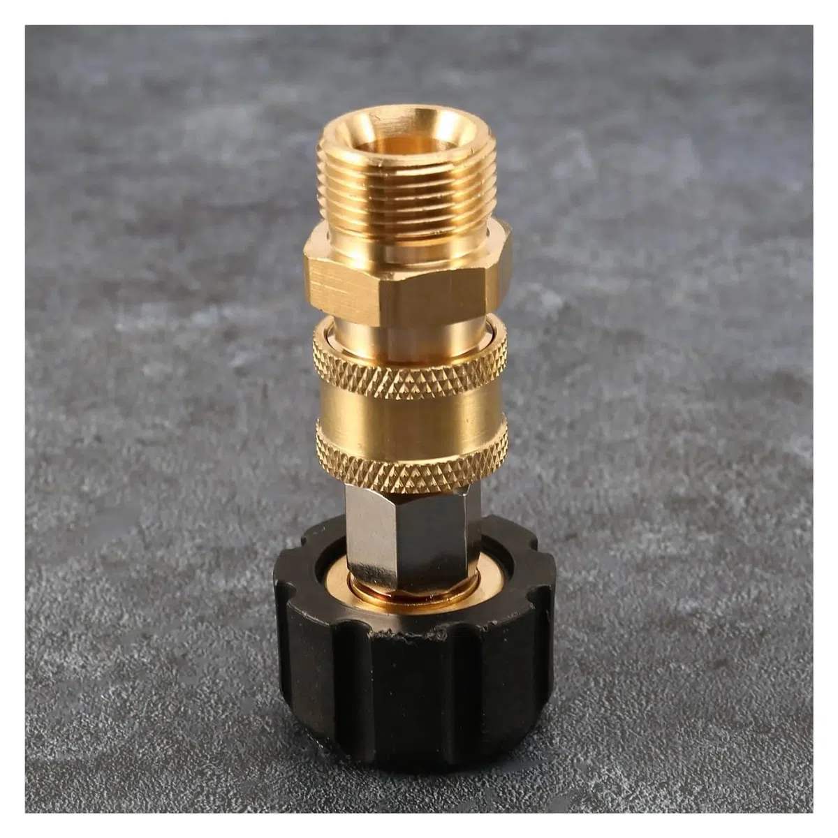 ApuaVireo&Co Adaptador for hidrolavadora, Juego de 8 Piezas, Adaptador M22 de 14 mm a 1/4 de Pulgada, Kit de conexión rápida, Dorado y Negro