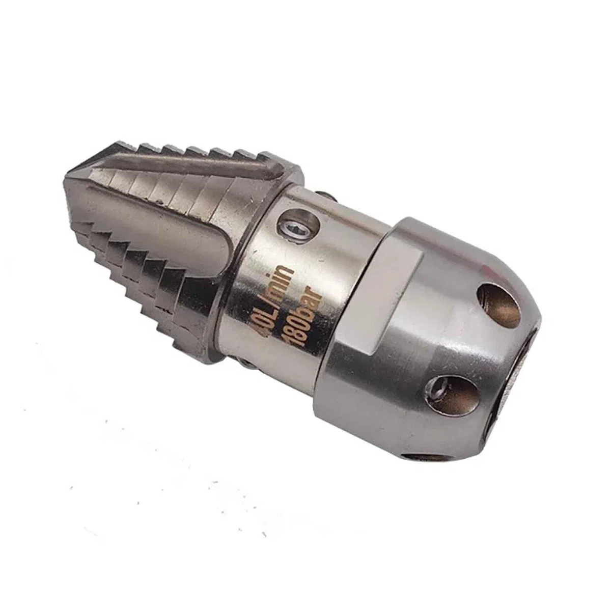 Toplionace Boquilla Giratoria de Alta Presión para Alcantarillado, Pistola de Agua para Limpieza a Alta Presión, Boquilla de Acero Inoxidable para Limpieza de Lodos G1/2 (40L 150KG)