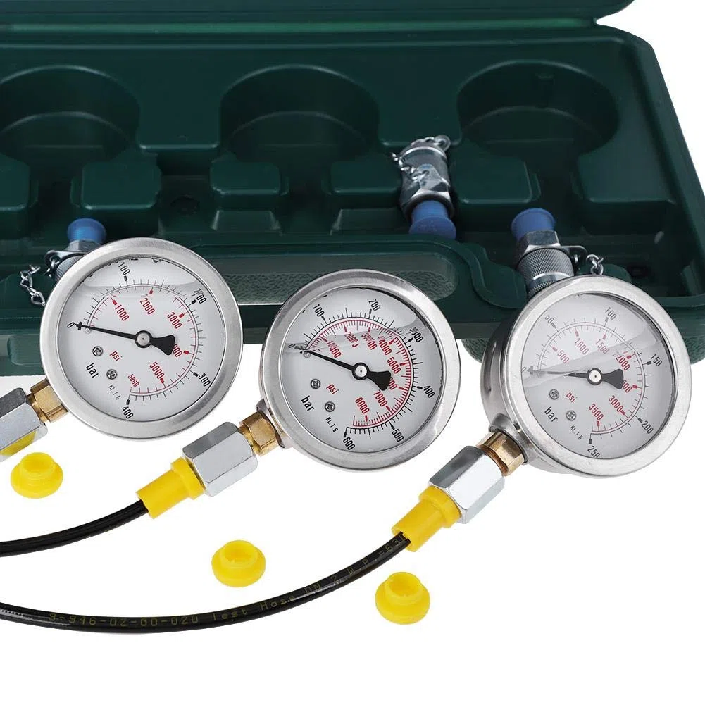 Kit Hidráulico para Excavadora, Caja con Accesorios de Pruebas Hidráulicas de Excavadoras Utilizado para Pruebas de Presión Hidráulica de Maquinaria de Construcción