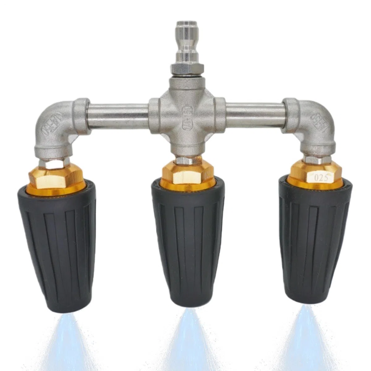 Boquilla Triple Turbo Para Hidrolimpiadora 4000 PSI Resistente Con 360 | Inyector Rotativo Para Limpiadora Para Entradas Vehículos Jardín Pavimento Cercas Suelo Paredes Tarima