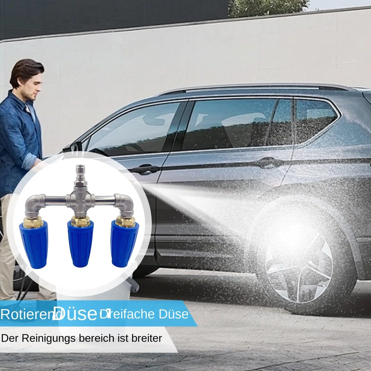 Boquilla Giratoria Para Hidrolavadora Boquilla Turbo De 275 Bar Con | Punta De Para Hidrolimpiadora Boquilla Turbina Repuesto Conector Rápido Limpieza De Y Coches