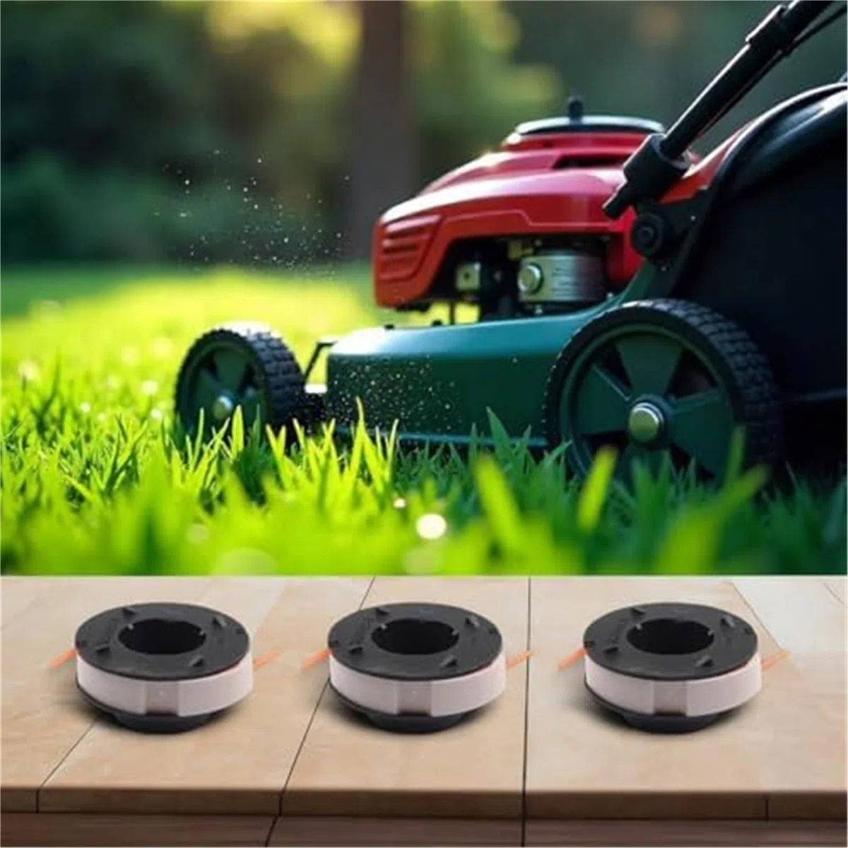 Carretes de Hilo de desbrozadora de 1,6 Mm de diámetro y 5 Metros, para Accesorios de cortacésped Fsa56 Fse41 Fse52 Pp500 Carrete de cortacésped(Black 6pcs)