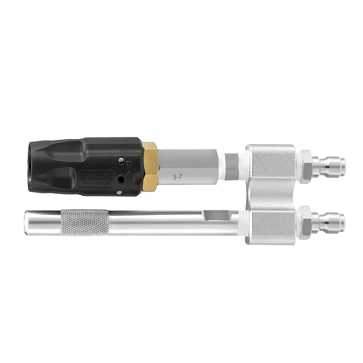 Boquilla giratoria Tip M5, lavado de jabón de largo alcance 3-7 GPM 1000-6000 psi, conexión rápida de 1/4 pulgadas para ahorrar escaleras, material de acero inoxidable