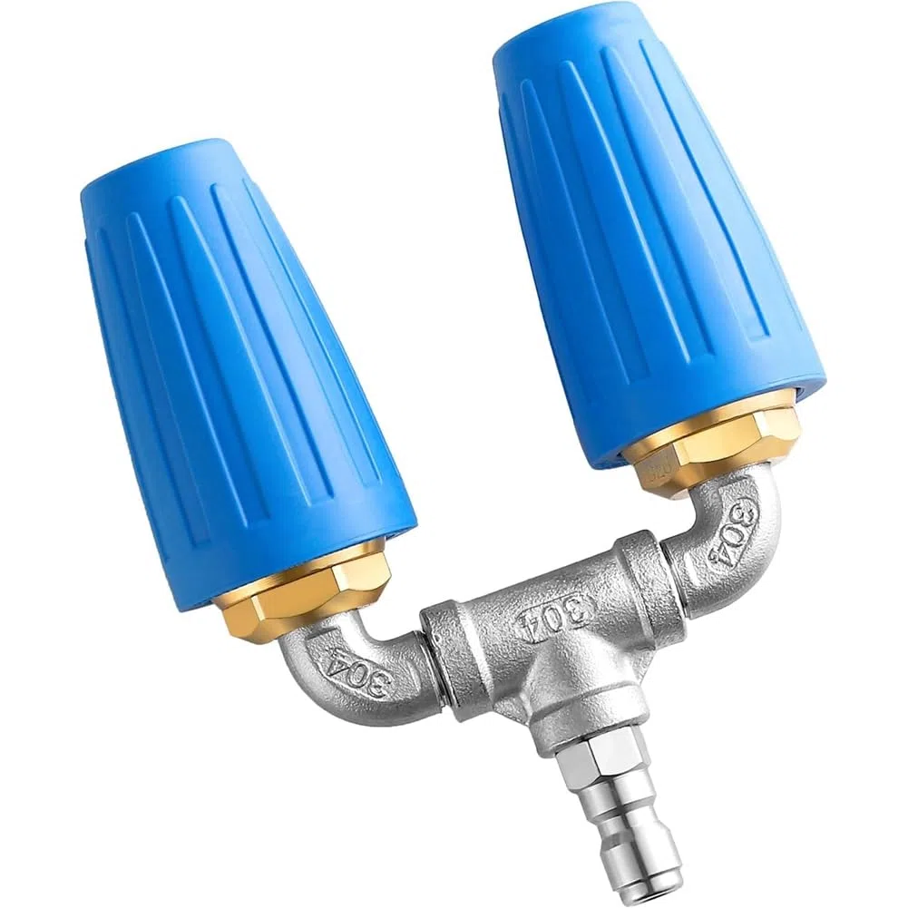 Lavadora A Presión con Boquilla Turbo 4 en 1, Lavadora A Presión con Boquilla Turbo Dual, Boquilla Turbo Giratoria con Conector Rápido de 1/4 Pulgadas