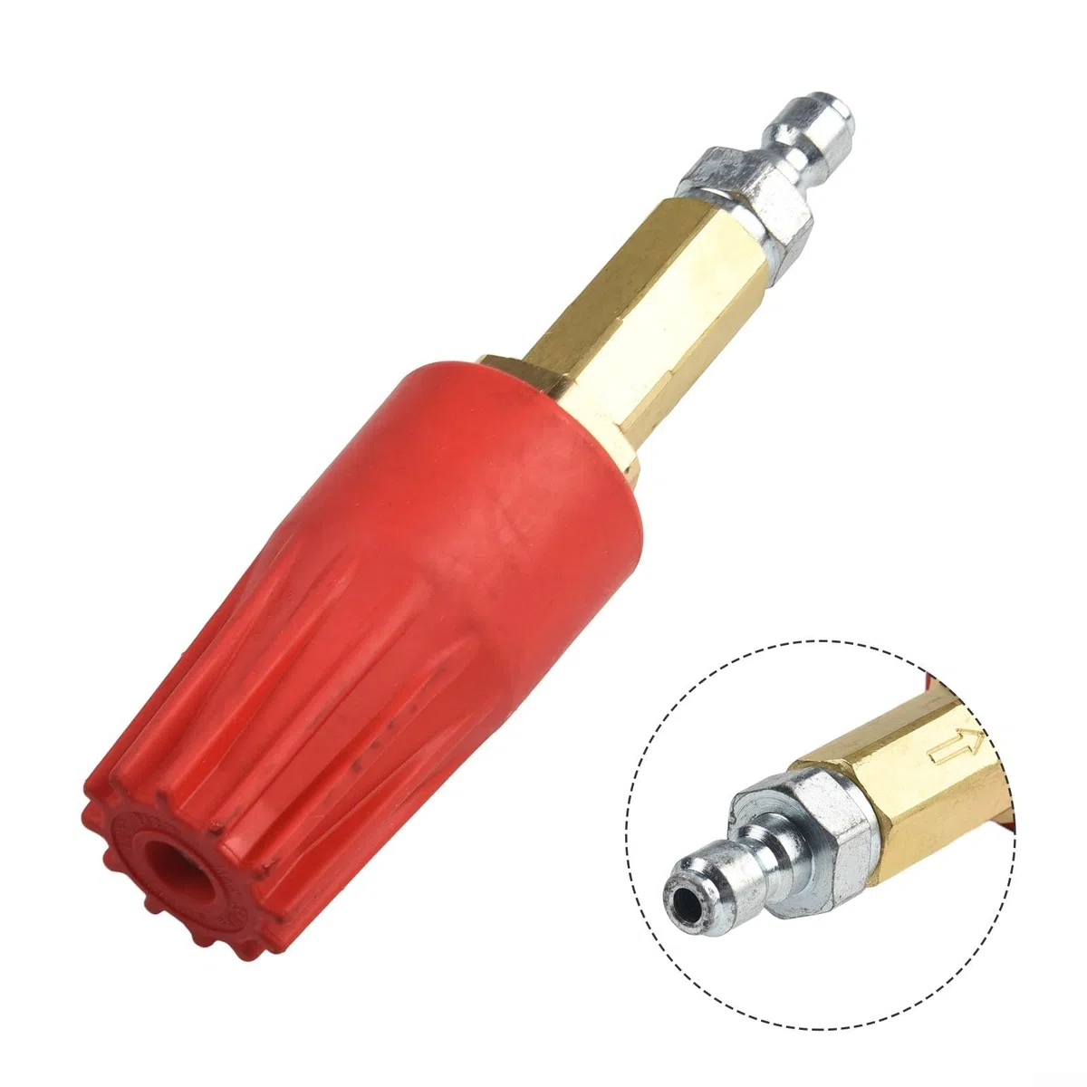 Boquilla turbo giratoria para lavadora a presión, boquillas giratorias de 5100 PSI, boquilla turbo de conector rápido para hormigón, ladrillo, entrada
