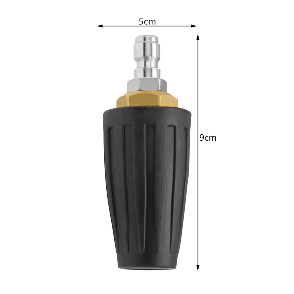 Boquilla de turbina para limpiador de alta presión Boquilla turbo de 4000 psi for hidrolavadora, conexión rápida de 1/4 de pulgada, rotación de 360 ​​grados(Black)