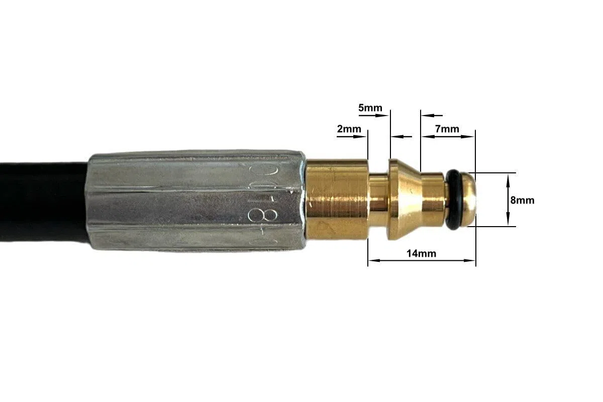 M&M Smartek Manguera de alta presión para limpiador Nilfisk Alto HD con conexión rápida a M22 x 1,5 (25 metros)