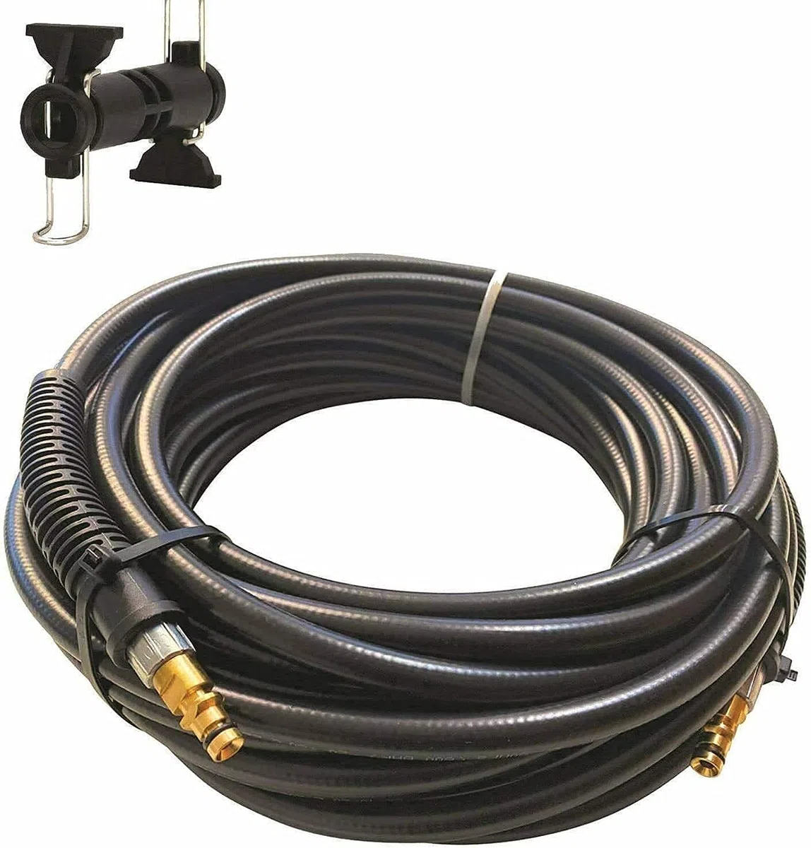 Manguera de alta presión para hidrolimpiadoras de alta presión K2 a K7 de Kärcher a partir del año de fabricación 2009 con sistema de conexión Click Quick Connect como 2.641-721.0 40m y conector