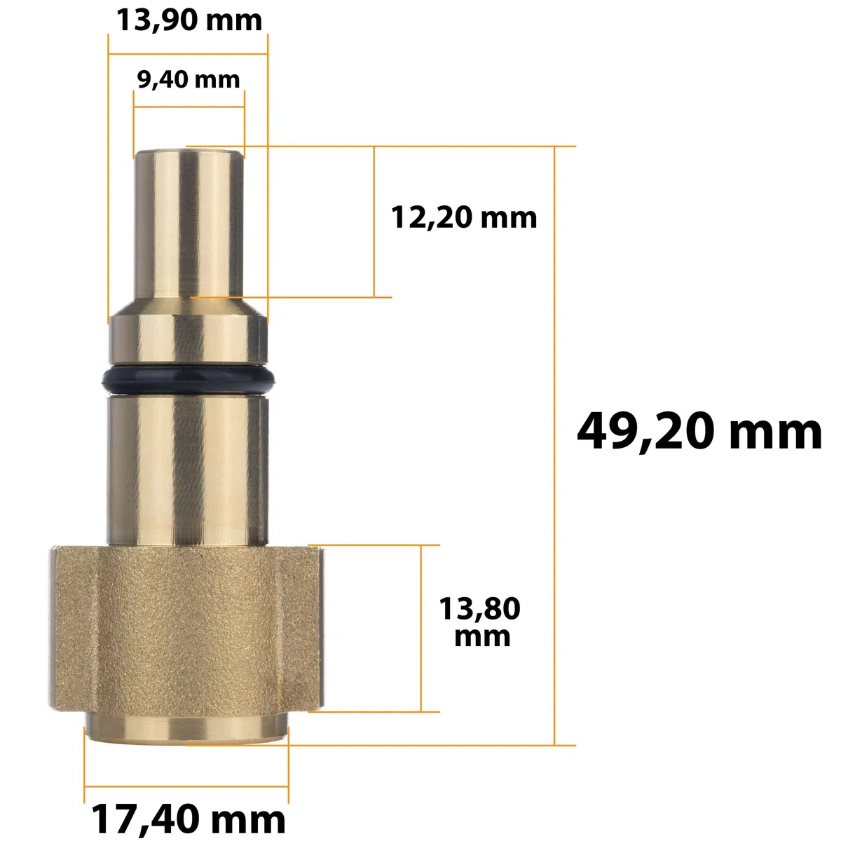 Rosfix Manguera de limpieza de conductos de 30 m, 160 bar, 60 °C, rosca de 1/4 pulgadas, repuesto para Lavor, Parkside PHD, accesorio para limpieza de desagües