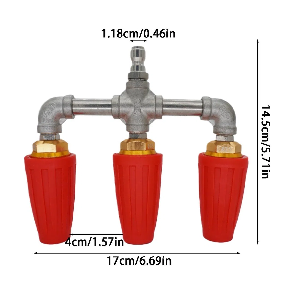 Boquilla Triple Turbo Para Hidrolimpiadora Conexión Rápida De 1/4 Pulgada | Inyector Rotativo Para Limpiadora Para Entradas Vehículos Jardín Pavimento Cercas Suelo Par
