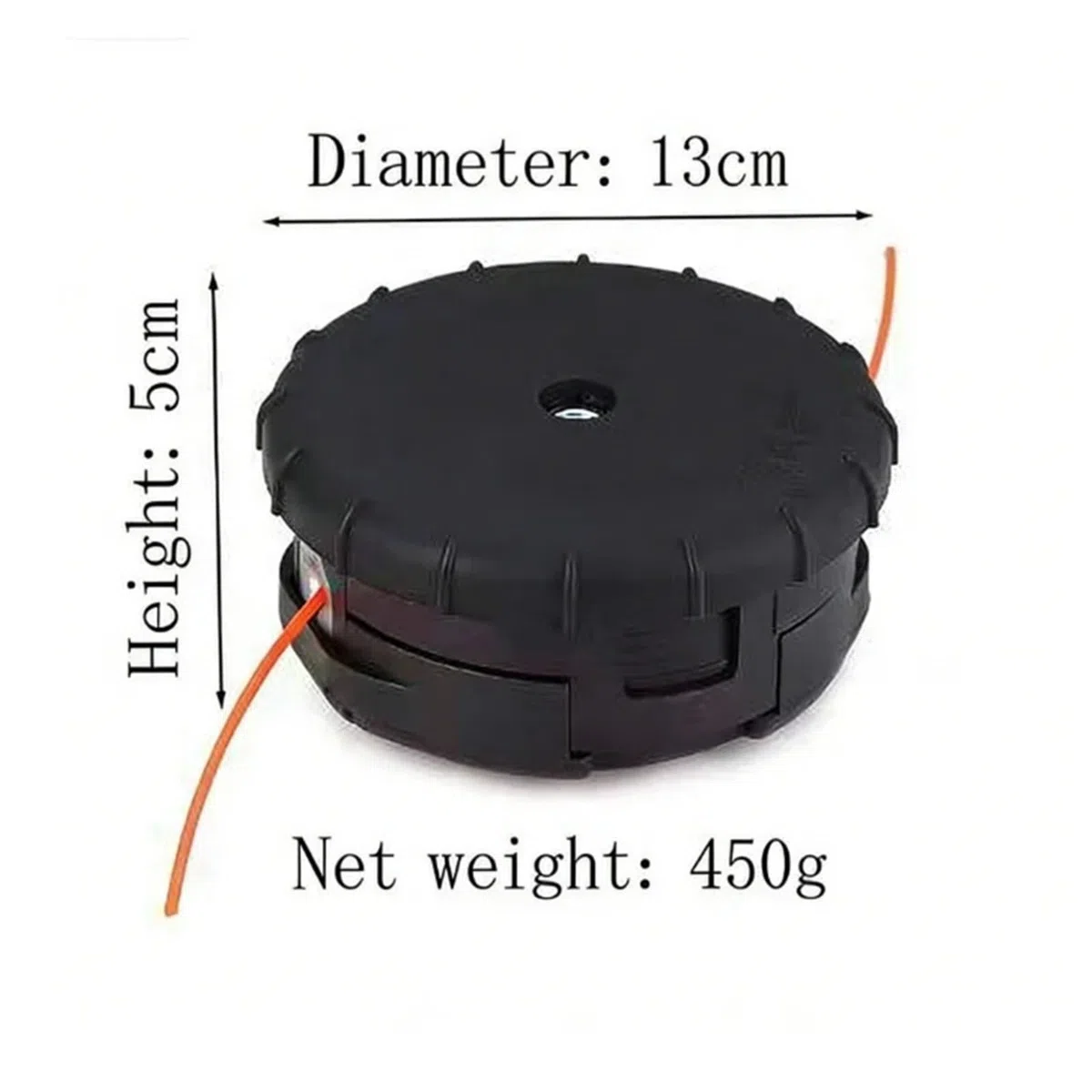 Genérico Cabezal de Recorte Unidad Avance línea, PA + 30GF, Speed 400 Eater | Unidad de avance de línea de repuesto para Speed 400 y Eater, negra, para jardinería(Italian large model)