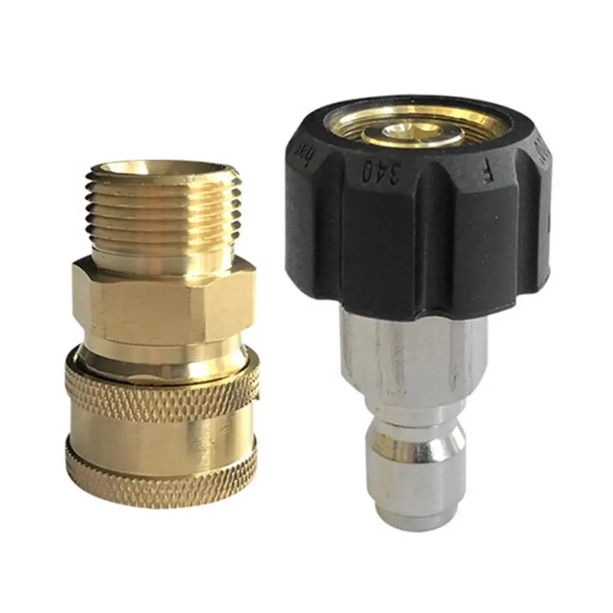 Juego de adaptadores for arandela a presión M22 a Kit de conexión rápida de 1/4 pulgadas, cabezal de conector de conexión roscado for lavadora de espuma