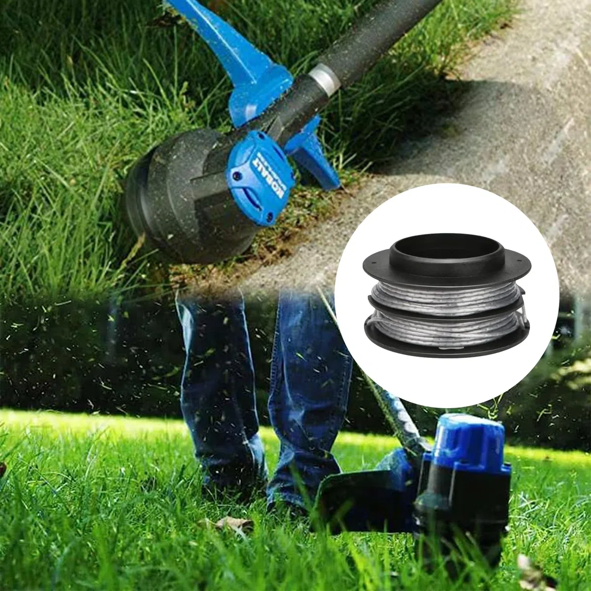 KST-130X Cabezal de repuesto para recortadora de cuerdas Kobalt de 40 voltios, modelos KST 130X-06 y KST 130X, recortadora de hilo de 0.08 pulgadas, 1 paquete