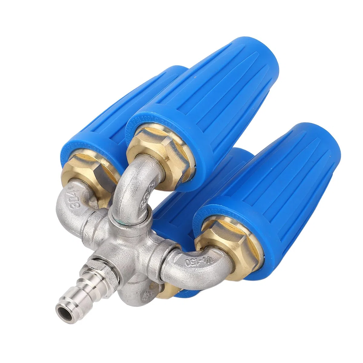 Boquilla de lavado a presión Boquilla turbo 4 en 1 Boquilla de lavado a alta presión giratoria 360 4000 psi con conector rápido para limpieza de pisos de vehículos Acero