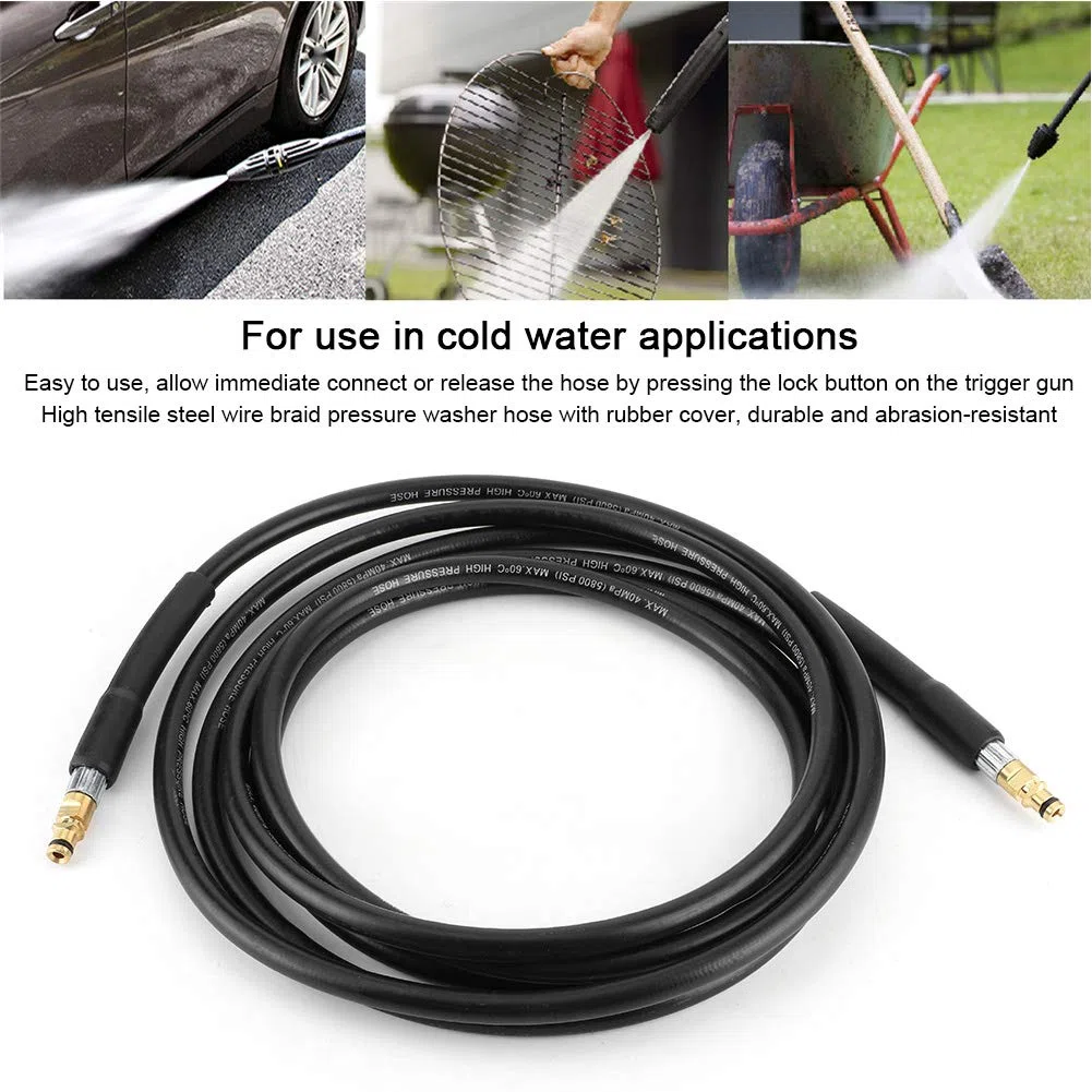 Manguera de repuesto para lavadora eléctrica de alta presión, manguera de limpieza de agua para coche Karcher K2 K3 K4 K5 (10 m)