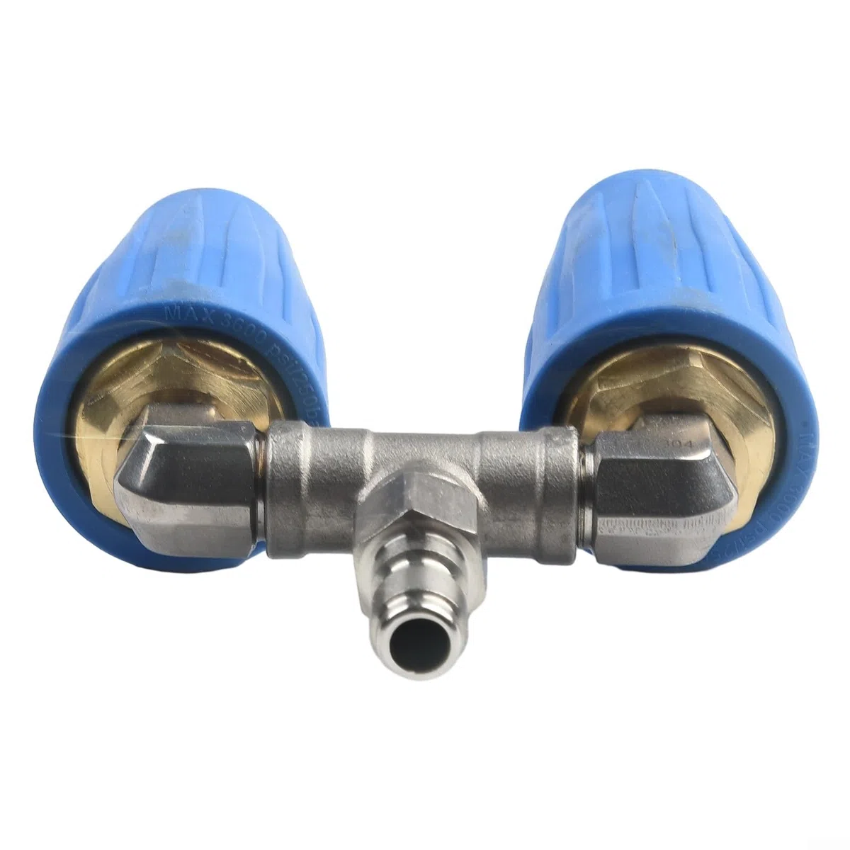 Lavadora de alta presión giratoria doble boquilla turbo punta de pulverización de 1/4 pulgadas 4000PSI 4-6GPM, boquilla turbo doble giratoria para pistola de lavado a presión, accesorio de boquilla de