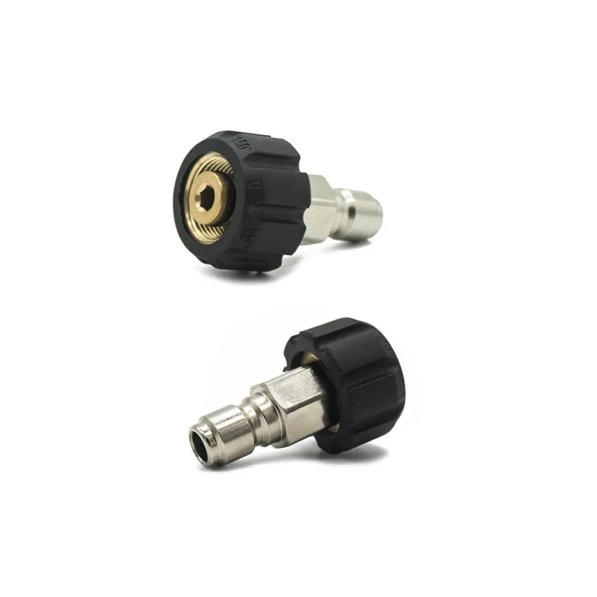 VNE Juego de adaptadores for arandela a presión, Kit de conexión rápida métrico M22, 15Mm, Hembra giratoria a Conector Macho M22, 5000 PSI (Size : Set-2 PCS)