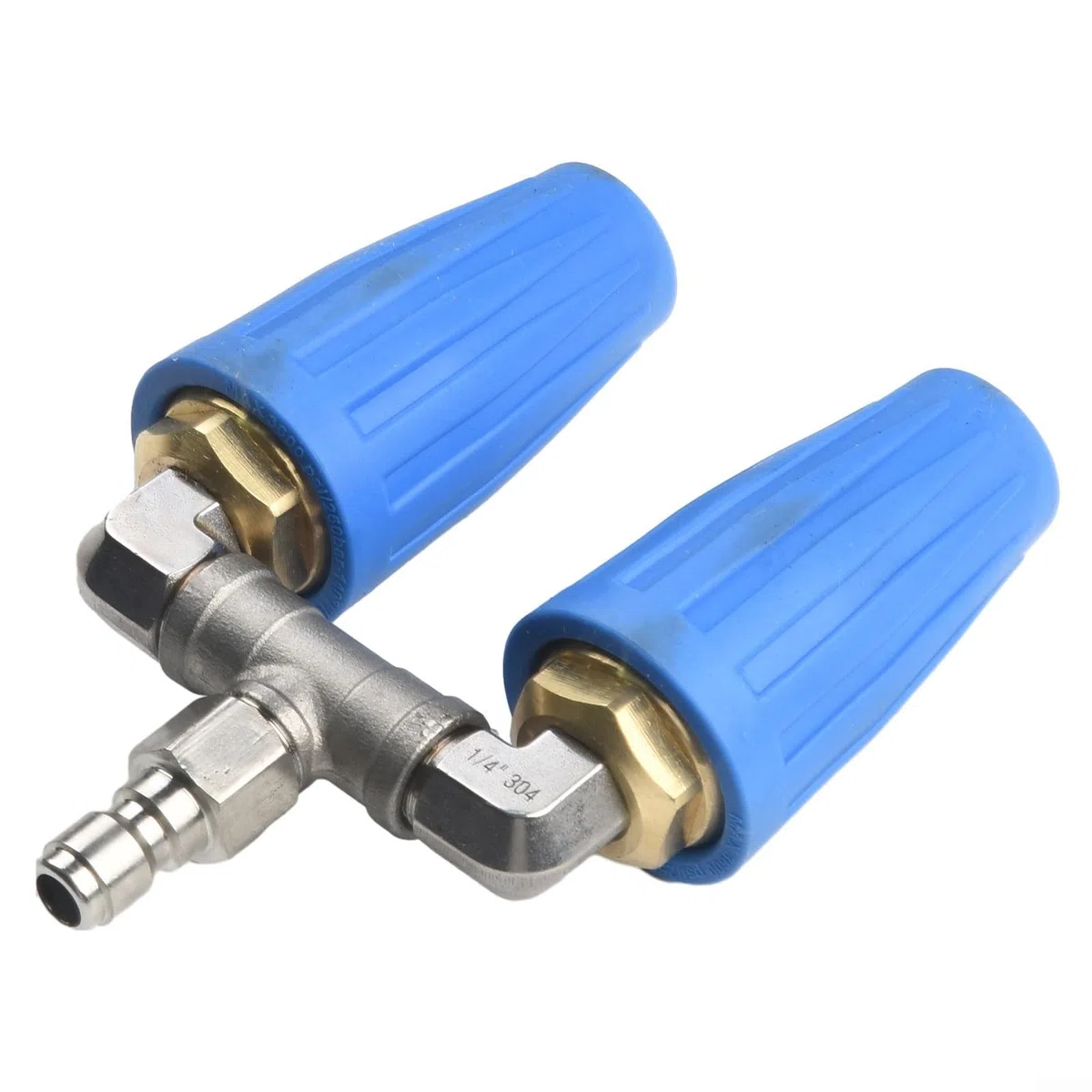 Lavadora de alta presión giratoria doble boquilla turbo punta de pulverización de 1/4 pulgadas 4000PSI 4-6GPM, boquilla turbo doble giratoria para pistola de lavado a presión, accesorio de boquilla de