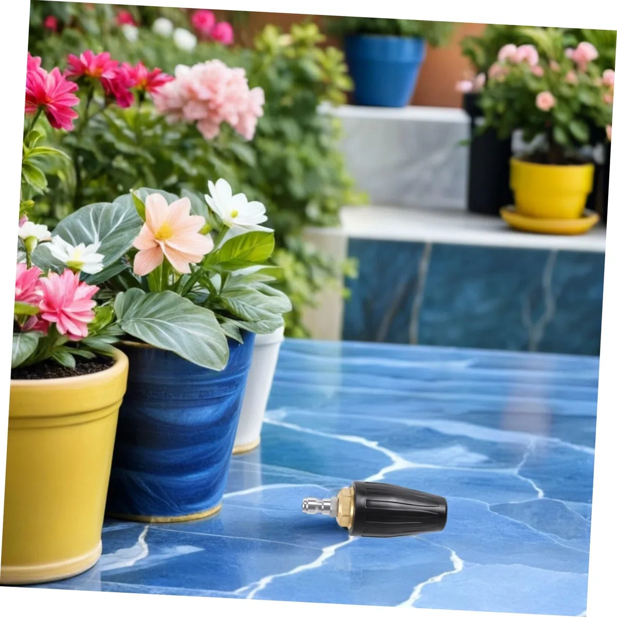 NOLITOY 2 Piezas Boquilla Turbo Rotativa de Aluminio para Limpiadora de Presión con Conexión Rápida Resistente la Intemperie para Limpieza Profunda Jardines y Exteriores