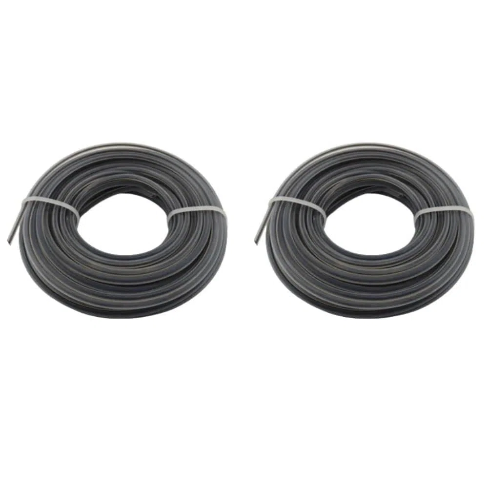 Ajuste for Hilo de césped de Nailon de 2,7/3mm, Cabezal Cortador de Cepillo, Cuerda Cuadrada, Alambre de Corte, cortacésped, Fil Debroussailleuse(2.7mm x 15m-2pcs)
