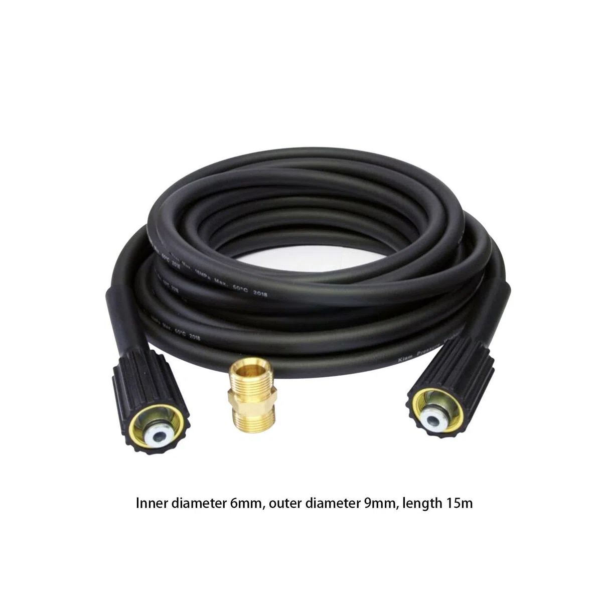 para Hidrolavadora Y Acoplamiento de Extensión M22/22 Mm Hembra a Macho, 5800 PSI, para Lavado de Autos, 15M
