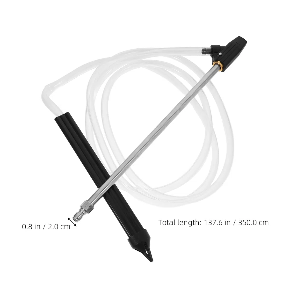 Pistola de Chorro de Arena de Alta Presión 550mm de Acero Inoxidable | Boquilla Cerámica, Uso en Limpieza de Óxido y Grasa, Diseño Estable y Multifunción