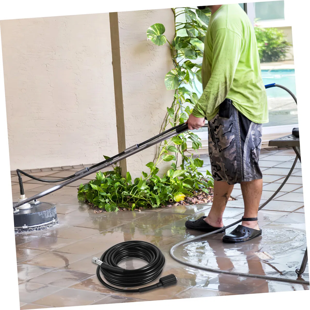 NUOBESTY Manguera De Alta Presión Para Hidrolavadora 8 m M22 Para Agua Fría Tubo Resistente y Conexión Compatible Para Limpieza Exterior