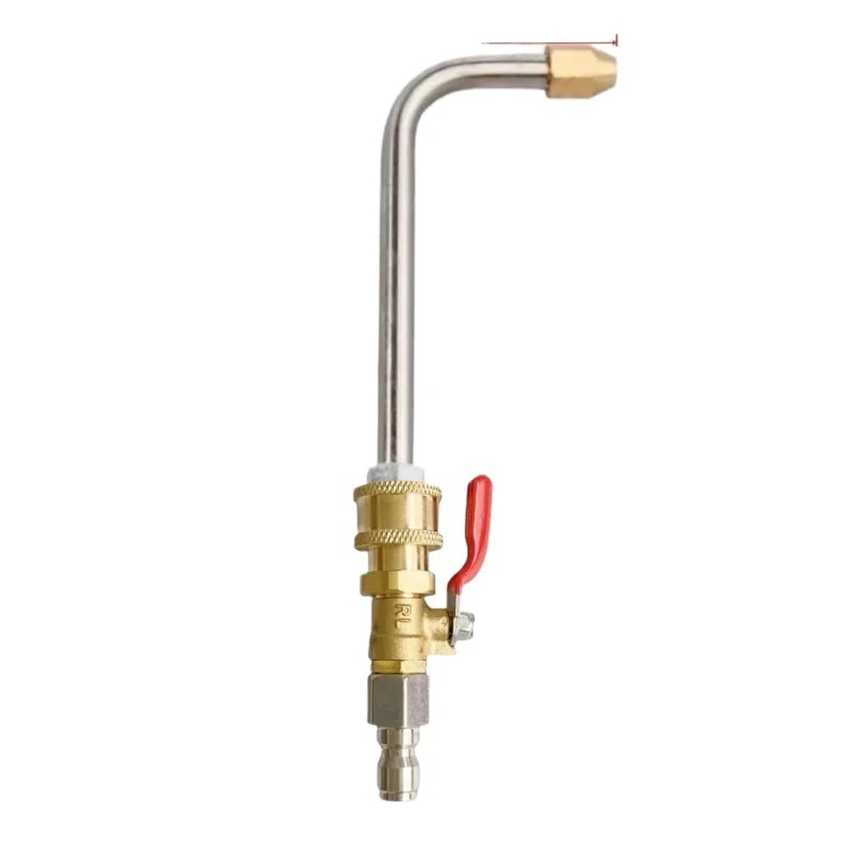 Varita de extensión para lavadora a presión Varilla de extensión for lavadora alta presión 1/4" con conexión rápida y válvula encendido/apagado(Short 90 degree)