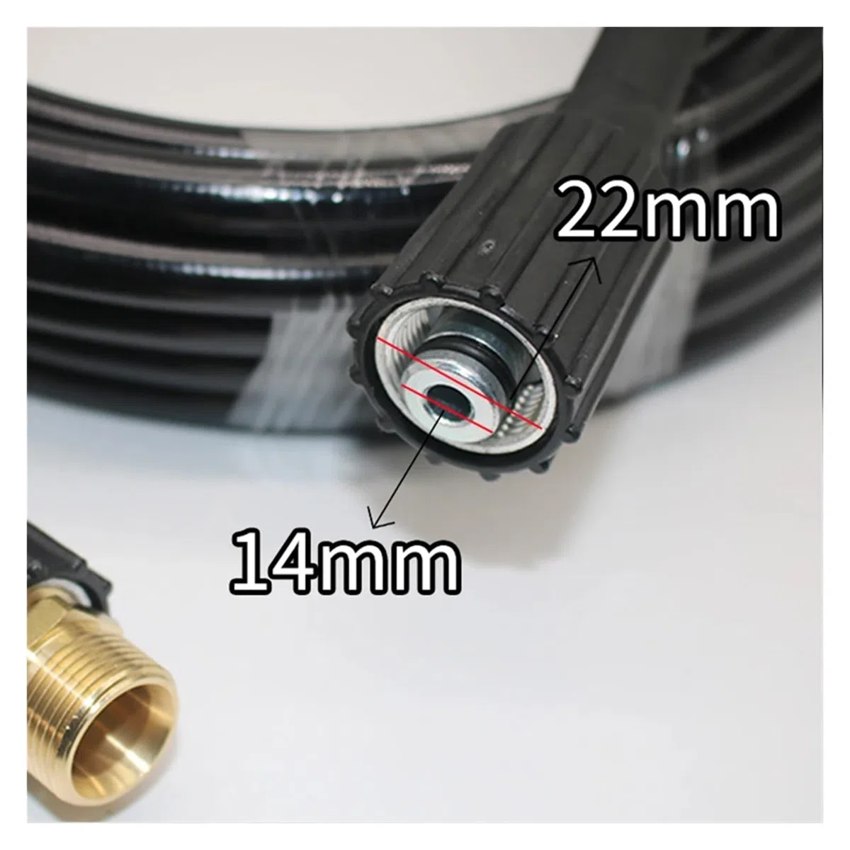 Manguera de lavadora de alta presión de 6-15 metros, cable de tubo, manguera de extensión de limpieza de agua for lavadora de coche, manguera de agua (Size : 6m)