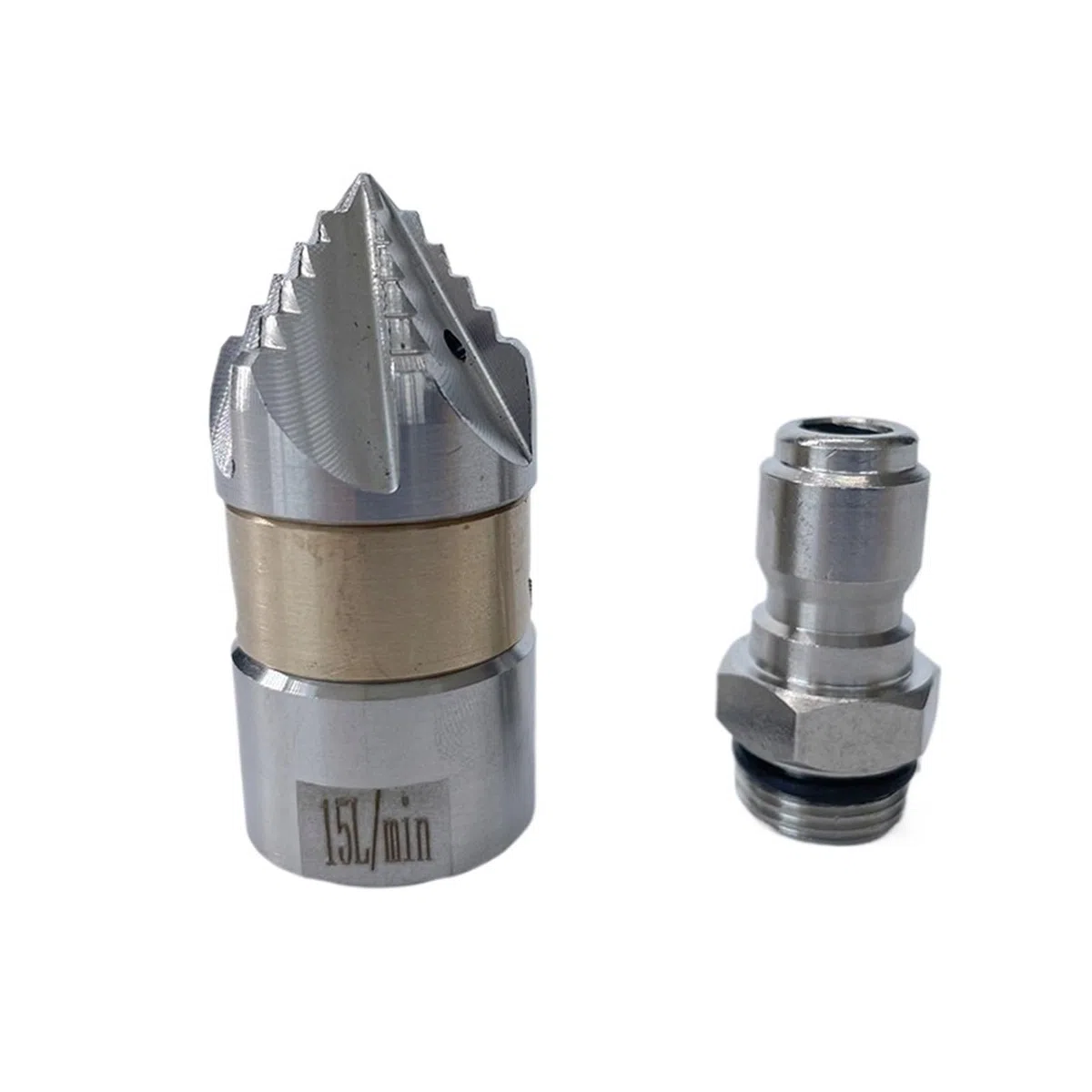 Boquilla rotativa hembra 3/8 para alcantarillado, limpiador de drenaje | Boquilla rotativa para aguas residuales y manchas de aceite, 2 frontales, 2 laterales, 4 traseros(3l8 Female 30LPM)